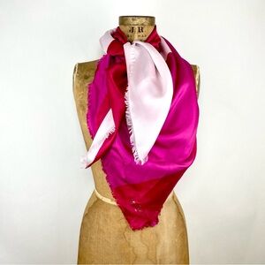 Kate Spade large silk scarf pink